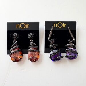 Noir NYC spiral hugging earrings